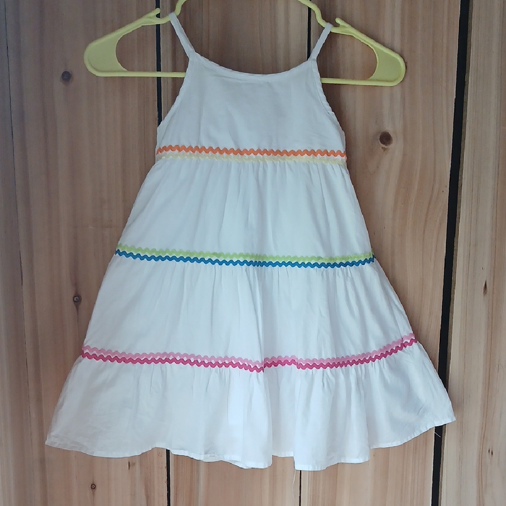 Wonder Nation White Dress with Multicolor Accents
